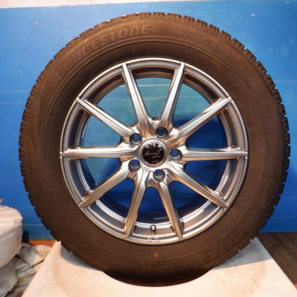 中古 冬タイヤ ホイール 4本セット ブリヂストン ブリザック VRX 225/60R17 ユーロストリーム 17インチ アルファード AGH30W AGH35W AYH30W GGH30W GGH35W エクストレイル DNT31 NT31 T31 TNT31 アウトランダー GF7W GF8W アウトランダーPHEV GG2W GG3W クルーガー ACU20W