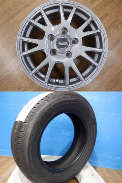 (新品4本セット) セレナ ステップワゴン アクセラ オーリス シルフィー 等に！ QUANT 15x6J+43 5H114.3 輸入タイヤ 195/65R15 各