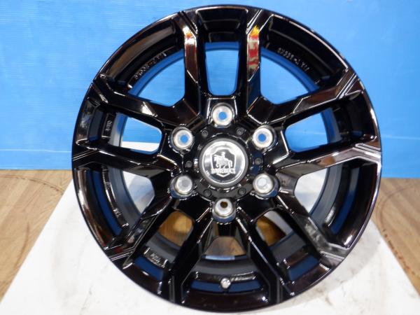 (処分市)(新品 組込痕あり)16x6.5J +38 6H139.7 KOSEI ベアロック バイソン (グロスブラック) 200系ハイエース レジアスエース ...