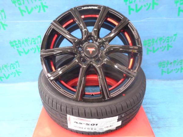 ステップワゴン RG1 RG2 RG3 RG4 215/50R17 新品サマータイヤアルミ 4本セット価格  夏タイヤ アロースピード AS-S-01 215/50/17 　XL 2023年製 アルミ ウェッズ ノヴァリス ローグ CB 17インチ 6.5J+53 5H PCD114.3 夏タイヤ 本庄