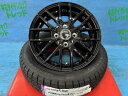 サクラ デリカミニ eKクロスEV 155/65R14 新品スタッドレスタイヤアルミ 4本セット 冬タイヤ ネクセン ウィンガードアイス2 155/65/14 75T 2024年製 アルミ TREAD VENES FS01 GBK 14インチ 4.5J+45 4H PCD100 冬タイヤ 庄
