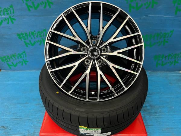 アルファード ヴェルファイア 235/50R18  新品 夏タイヤアルミ 4本セット価格 タイヤ ダンロップ エナセーブ RV505 235/50/18 97W 2022年製 アルミVENES FS01 18インチ 7.5J +40 5H PCD 114.3 ピアノブラックポリッシュ エルグランド ステージア