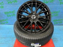 エルグランド フォレスター エレメント 225/55R18 新品サマータイヤアルミ 4本セット 夏タイヤ ダンロップ グラントレックPT5 225/55/18 98V 2023年製 アルミ TREAD VENES FS01 GBK 18インチ 7.5J+48 5H PCD114.3 夏タイヤ 庄