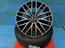 エスティマ オデッセイ ヴェゼル アテンザ 225/45R18 新品サマータイヤアルミ 4本セット 夏タイヤ ダンロップ ル マン 5+ 225/45/18 95W XL 2023年製 アルミ TREAD VENES FS01 BKP 18インチ 7.5J+48 5H PCD114.3 夏タイヤ 庄