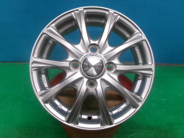 ミラココア スペーシア キャロル バモス モコ 中古 社外 アルミホイール アーレスト 13インチ 4.0J +45 4H100 4本セット 庄 スタッドレス用 補修用 車検用 等に MG33S HM2 HB36S HA36V MK32S L685S L585S