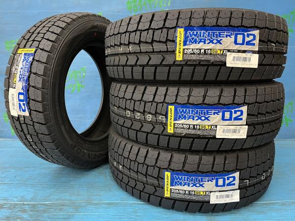 ノア ステップワゴン MAZDA3 205/60R16 新品スタッドレスタイヤ4本セット ダンロップ ウィンターマックス WM02 205/60/16 96T XL 2025年製 16インチ 冬タイヤ 庄 エクシーガ T-Cross ミニクロスオーバー V70 ジューク プリウスα