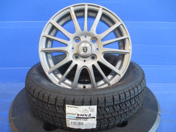 ブリヂストン VRX2 155/65R14 2022年製 中古ホイール weds G-Mach 14インチ デイズ N-BOX N-WGN O-ONE R2 シフォン ステラ プレオ MRワゴン スペーシア アルト ラパン ワゴンR ekカスタム ekクロス ミラ ムーヴ コンテなど 軽 スタッドレス 4本セット