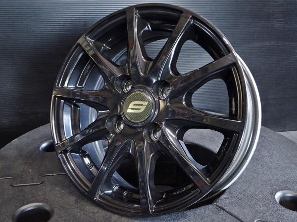 ホイール 4本セット 13インチ 5J +35 4H100 黒 ブラック パッソ ブーン KGC35 KGC30