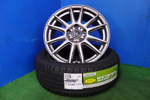 インベルノ TS6 　 17インチ 7J +48 114.3 5H ブリヂストン エコピア NH100C 215/55R17 94V エスティマ カムリ ジューク ティアナ