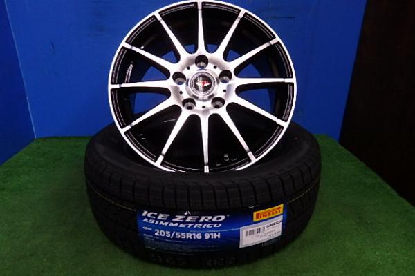 【20日限定!抽選で最大100％Pバック!】【新品4本セット】TREAD TRICK 16インチ 6.5J +47 114.3 5H ピレリ ICEZERO ASINMMET 205/55R16 アルテッツァ アルテッツァジータ エスクァイア クラウンアスリート ノア ヴォクシー セレナ アコード ステップワゴン アクセラ