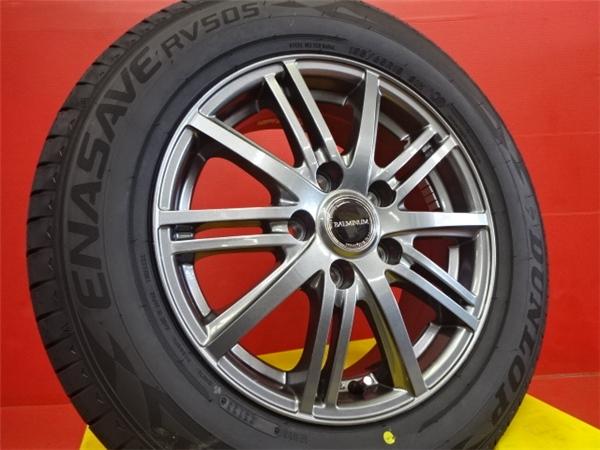 【20日限定!抽選で最大100％Pバック!】セレナ ランディ 195/65R15 夏タイヤセット 【中古】バルミナ 15X6.0+45 5H114.3 【新品】2023年製 ダンロップ エナセーブRV505 195/65R15 送料無料