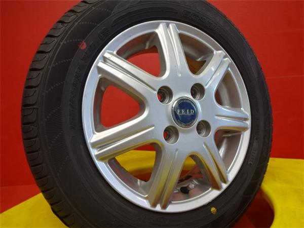 【15日限定!抽選で最大100％Pバック!】ライフ ゼスト 155/65R13 夏タイヤセット 【中古】FEID 13X4.0+45 4H100 【新品】2022年製 ダンロップ エナセーブEC204 155/65R13 送料無料 オッティ EKワゴン