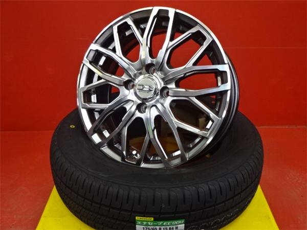 ★アクア ヴィッツ★175/65R15 夏タイヤセットブロッケンDS55 15X5.5+45 4H1002023年製 ダンロップエナセーブEC204 175/65R15 送料無料フィット