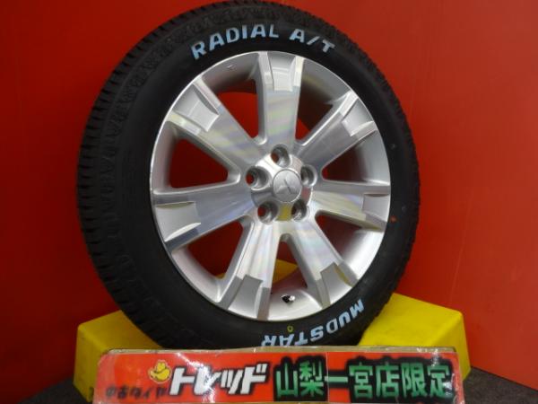 【18日限定!抽選で最大100％Pバック!】送料無料 セット ゴツゴツタイヤ 新品 225/55R18 MADSTAR マッドスター ラジアル A/T ホワイトレター 2022年製 中古 ミツビシ純正 18-7 +38 5H114.3 デリカD:5 アウトランダー CV1W CV4W CV5W