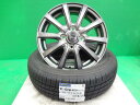 軽自動車サイズ 中古ホイール 新品タイヤセット グッドイヤー EG01 2023年製 155/65R14 クレールDG10 4.5J 43 4H100 4本 組込発送 送料無料