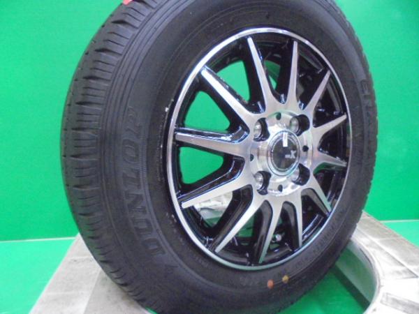 N-VAN アトレー サンバー 新品アルミ SPEC-K 4.0J +42 4穴 PCD100 中古タイヤ VAN01 145/80R12 80/78N 2022年製 1台分SET 下妻 組込バランス済