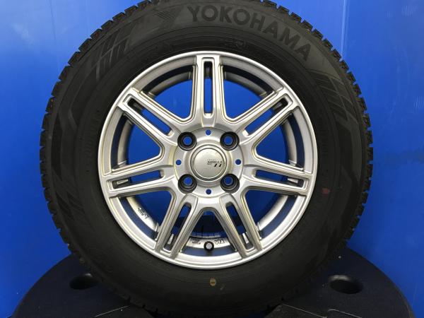 パッソ ブーン ヴィッツ 4本セット 13インチ 4H 4穴 PCD100 国産 スタッドレスタイヤ 155/80R13 YOKOHAMA アイスガード 冬用タイヤ 雪用 冬タイヤ スノー スタッドレスセット タイヤセット アルミセット ホイールセット 155 80 13 トヨタ 日産 ダイハツ