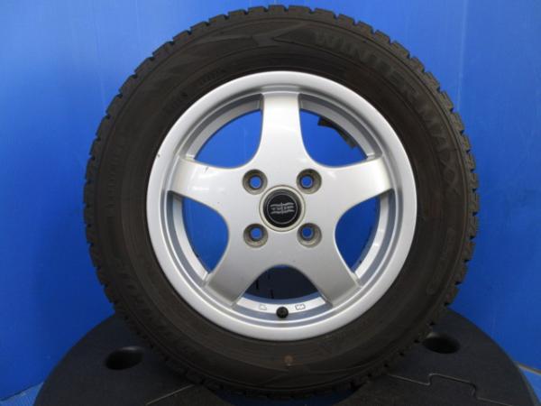 ダイハツ LA350S ミライース 4本 13インチ 4H 4穴 PCD 100 23年製 バリ山 国産 ダンロップ 155/70R13 スノータイヤ スタッドレスタイヤ 冬用タイヤ 冬タイヤ スタッドレスセット 冬タイヤセット スノー スタッドレス 冬用 冬 タイヤ ホイール 2023年製