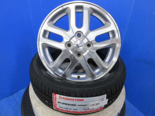 キャストスタイル キャストスポーツ 4本 ダイハツ純正 15インチ 4H 4穴 PCD 100 2023年製 新品 165/55R15 ラジアルタイヤ 夏用タイヤ 夏タイヤ 夏タイヤセット 夏用セット ラジアル 夏用 夏 タイヤ ホイール 純正アルミ DBA-LA250S 5BA-LA250S DBA-LA260S 5BA-LA260S