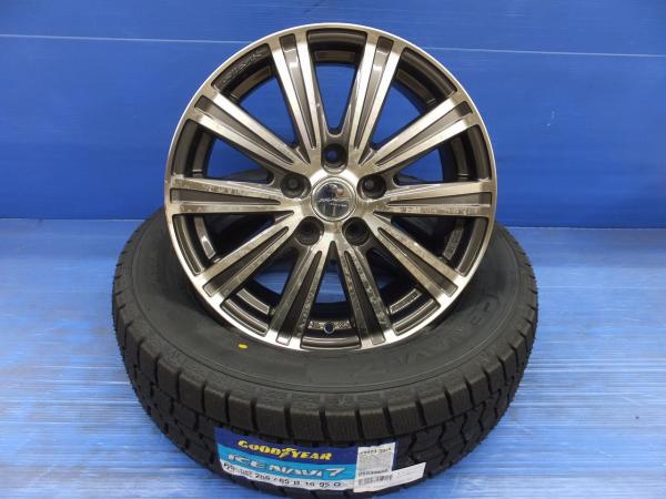 205/65R16 グッドイヤー アイスナビ7 スマック スパロー 腐食あり 16インチ 新品スタッドレス 中古アルミホイール セット 10アルファード等