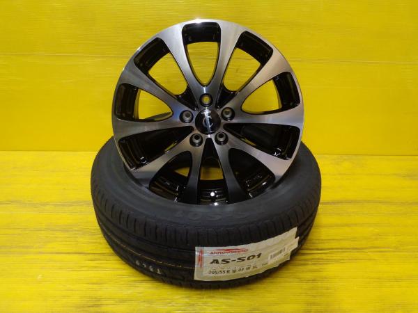 インプレッサ スバル 新品 夏タイヤ 205/55R16 アロースピード S-01 新品 ホイール 4本セット 16インチ 6.5J 5H100 +52
