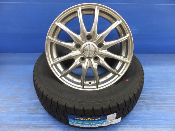 195/65R15 22年製 グッドイヤー アイスナビ7 レーベン 15インチ 新品スタッドレス 中古ホイール セット アイシス セレナ ランディ等に