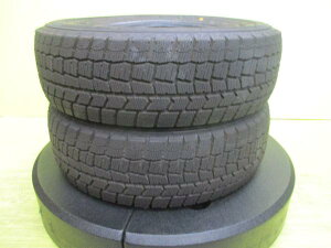 中古スタッドレスタイヤ 2本 175/65R14 ダンロップ ウィンターマックス WM02 2021年製 残溝約8.0mm ノート キューブ デミオ