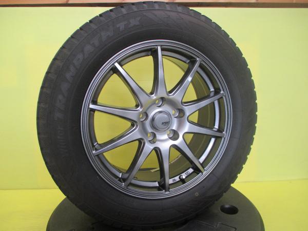 225/60R17 4本 美品中古冬セット アルファード ヴェルファイア トランパスTX 2022年製 ガンメタ アルミ 7.0J 17インチ 5/114.3 +38