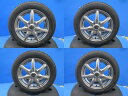 中古 アルミ 14インチ 4.5J +45 4H100 新品冬タイヤ 155/65R14 ヨコハマ アイスガード60 2023年製 4本セット価格 軽自動車 NONE ルクラ ekクロス 境