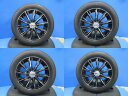 中古アルミ レオニス 15 5.5J +50 4H100 新品夏タイヤ アロースピード 185/60R15 4本セット価格 グレイス フィット インサイト 普通車 境