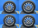 中古 アルミ 14インチ 5.5J +42 4H100 新品夏タイヤ 165/65R14 ロードストーン 2025年製 境 4本セット価格 ミラージュ トール タンク ルーミー