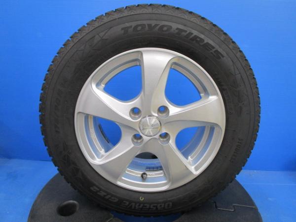 中古 アルミ 14 5.5J +42 4H100 冬タイヤ トーヨー ガリットギズ 175/70R14 2020年製 4本 アクア ヤリス ヴィッツ