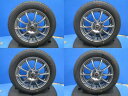 中古 アルミ 15インチ 5.5J +45 4H100 新品 2024年製 夏タイヤ 185/60R15 ダンロップ 4本セット価格 グレイス シャトル アクア ヤリス 境