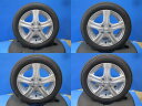 中古アルミ 14インチ 4.5J +45 4H100 新品夏タイヤ 155/65R14 ロードストーン 2025年製 境 4本セット価格 軽自動車 タントファンククロス デイズ NONE