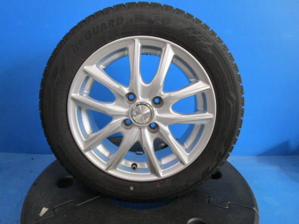 中古 アルミ GRASS 14 5.5J +40 4H100 冬タイヤ ヨコハマ アイスガード60 IG60 165/65R14 2020年製 4本 トール タンク ジャスティ 普通車