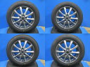 中古アルミ 16インチ 6.5J +38 5H114.3 WAREN 新品夏タイヤ ダンロップ RV505 205/60R16 4本セット価格 マツダ3 プリウスα ヴォクシー ステップワゴン 境