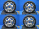中古 アルミ 深リム 15インチ 5J +42 4H100 新品夏タイヤ 165/55R15 ロードストーン 2025年製 境 4本セット価格 軽自動車 NBOX タント ピクシス