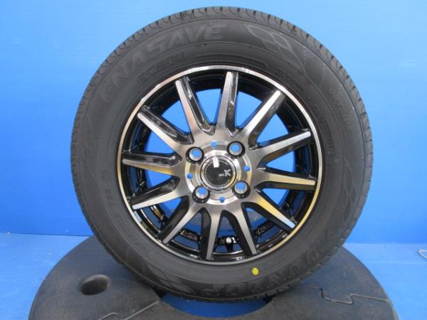 新品 アルミ 13インチ 4J +43 4H100 夏タイヤ 145/80R13 2023年製 ダンロップ エナセーブ 軽自動車 タント ディズ ラパン