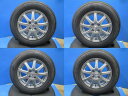 中古アルミ 14インチ 5.5J +45 4H100 新品夏タイヤ 185/70R14 アロースピード 2025年製 境 4本セット価格 フィットクロスター フリード
