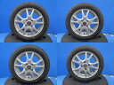 中古 アルミ 14インチ 4.5J +45 4H100 新品 夏タイヤ 155/65R14 2024年製 ダンロップ EC204 軽自動車 4本セット価格 軽自動車 NBOX タント 境
