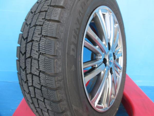 【18日限定!抽選で最大100％Pバック!】ダンロップ 175/65R14 ウィンターマックス WM02 2019年製 中古 14インチ 中古 アルミ ホイール 4本 セット 高槻