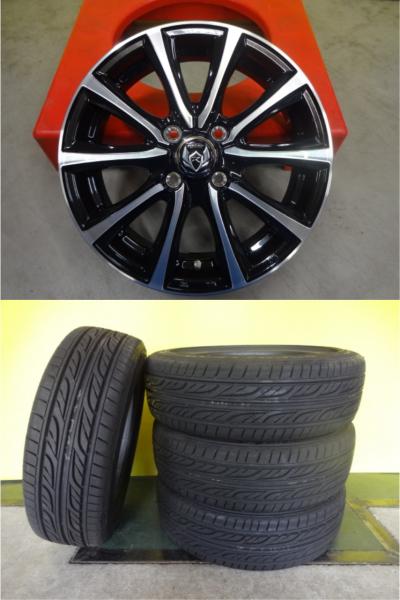 三菱 デリカミニ ekクロス 新品 WEDS RIZREY MS 4.5J+45 4H100 中古 グッドイヤー イーグル LS2000 165/55R15 4本セット 久喜 B34A B35A B11W B34W B35W B37W B38W