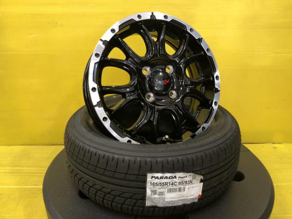 神戸発 新品 165/55R14 車検対応 軽トラ 軽バン 14インチ VENES SUV M7 ヨコハマ PARADA 165/55R14C 95/93 インチアップ ノーマル車高OK ハイゼット 軽トラック 軽バン ハイゼット キャリィ エブリィ スクラム ミニキャブ クリッパー NV100 サンバー