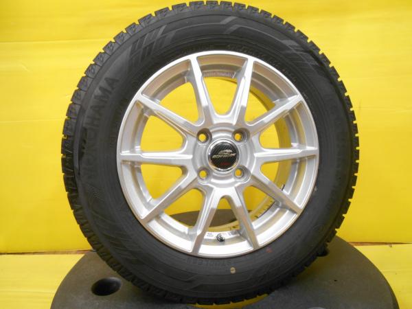 溝多め スタッドレス 175/70R14 キューブ フィット 中古 A-TECH シュナイダー 14インチ 5.5J +48 4H100 中古 ヨコハマ ウインター アイスガード IG60 個人宅OK Z11 GK 雪 スノー 冬 バリ溝