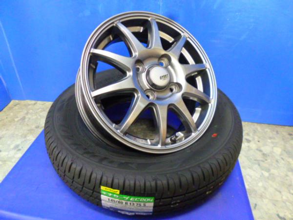 スポルトアヴェリア13インチ ダンロップ エナセーブEC204 145/80R13 タイヤホイール4本セット 静岡裾野