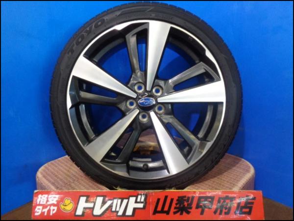 インプレッサG4 お買い得 送料無料 中古セット インプレッサ純正 18インチ 7.5J +55 5H 100 TOYOTIRES プロクセススポーツ 225/40R18 4本 2022年製 サマータイヤ インプレッサスポーツ レガシィB4 レガシィツーリングワゴン GT2 GT3 GT6 GT7 GTE BL5 BP5