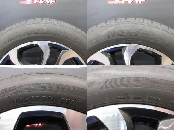 【20日限定!抽選で最大100％Pバック!】185/60R16 ブリヂストン NEXTRY ネクストリー マツダ デミオ純正 アルミホイール 5.5J-16 +40 4H100 4本セット 中古＆中古 夏用 高萩 MAZDA2 DJ5AS DJ5FS DJLAS DJLFS デミオ DJ3AS DJ3FS DJ5AS DJ5FS DJLAS DJLFS