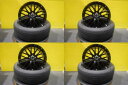 CX-5 CX-8 エクストレイル 4本セット 送料無料 中古 国産 夏タイヤ ブリヂストン ALENZA H/L33 225/60R18 新品 VENES FS01 18インチ ブラック アルミホイール