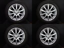 フィット GP1 4本セット 送料無料 中古 国産 スタッドレス ブリヂストン アイスパートナー2 175/65R15 中古 15インチ シルバー アルミホイール