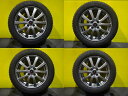 アクア ヴィッツ スイフト 4本セット 送料無料 中古 国産 スタッドレス トーヨータイヤ OBSERVE GIZ2 185/60R15 中古 15インチ ガンメタ アルミホイール